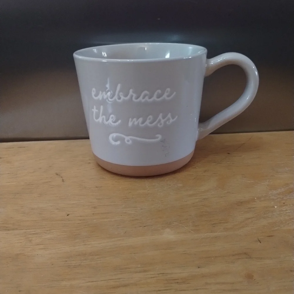 New Stoneware Embrace The Mess Ceramic Mug